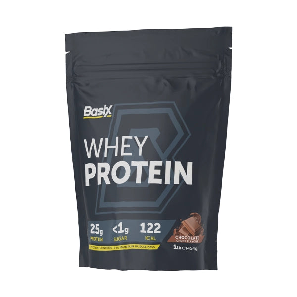 Basix Whey Protein Chocolate Flavour 454 G - Muscle Recovery - Basix