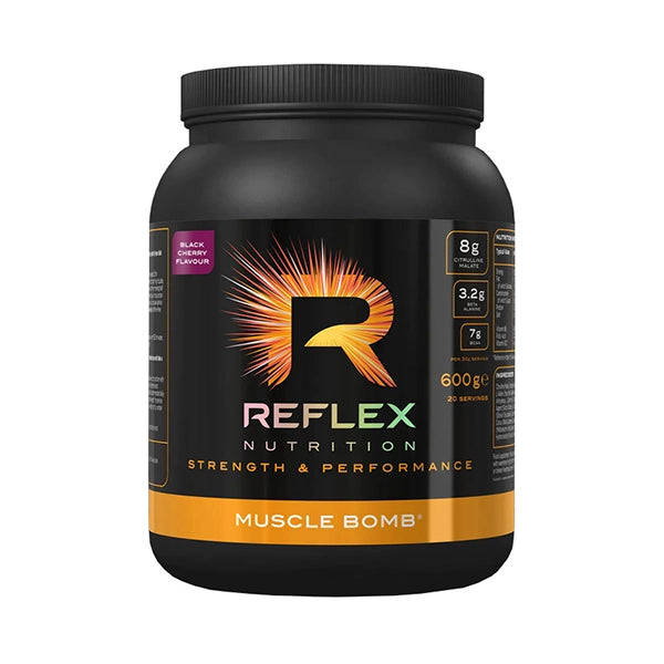 Reflex Nutrition Muscle Bomb Fruit Punch With Caffeine 600g - Energy Boost - Reflex Nutrition