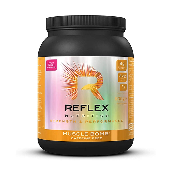Reflex Nutrition Nutrition Muscle Bomb Caffeine Free Fruit Punch 600g - Enhance Performance - Reflex Nutrition