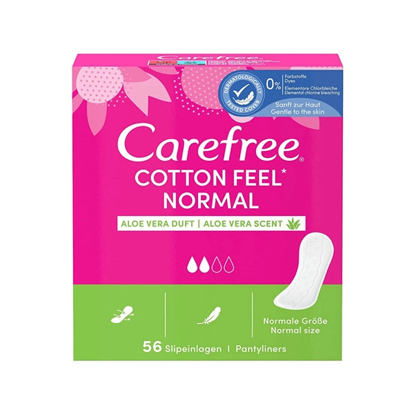 Carefree Cotton Feel Aloe 56 Pantyliners
