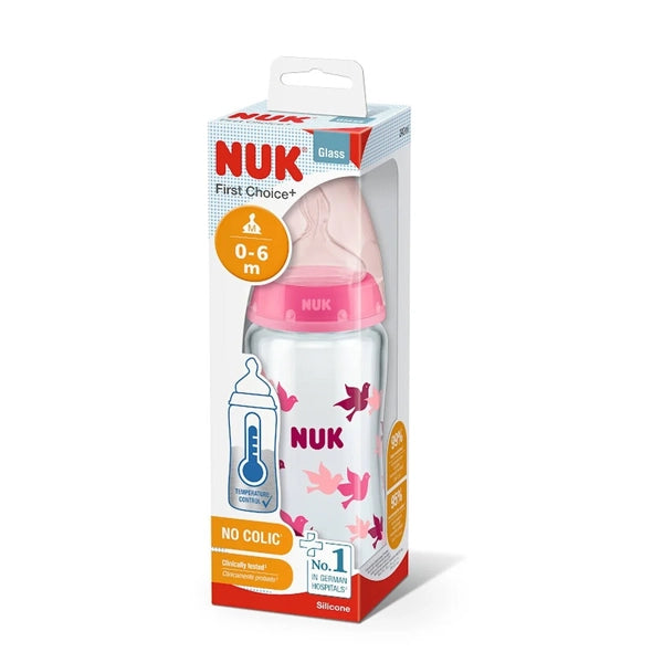 Nuk Glass Bottle 0-6 M  240 Ml
