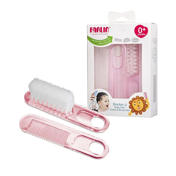 Farlin Baby Hair Comb &amp; Brush Set 0+m