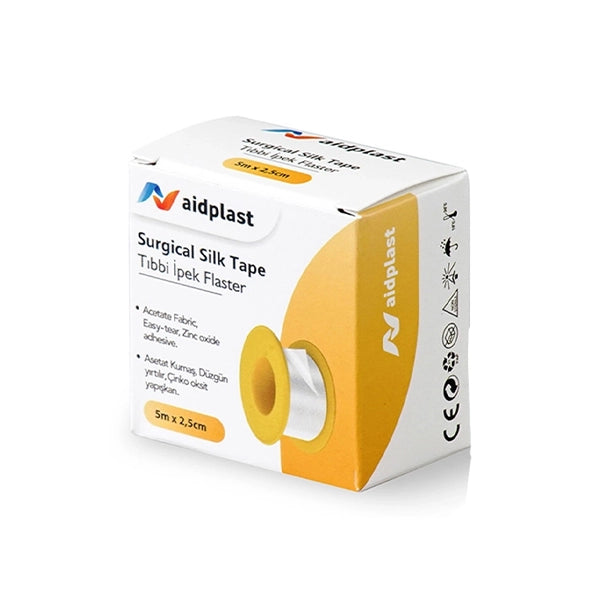 Aidplast Surgical Silk Tape 5m X 2.5cm 