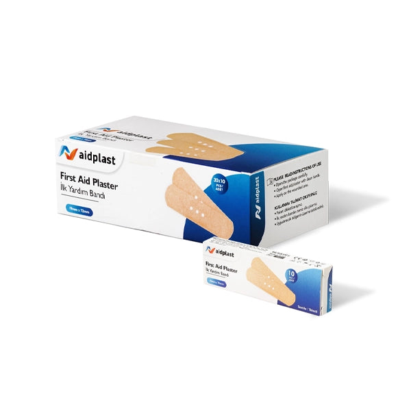 Aidplast Textile First Aid Plaster  19mm X 72mm 10's 