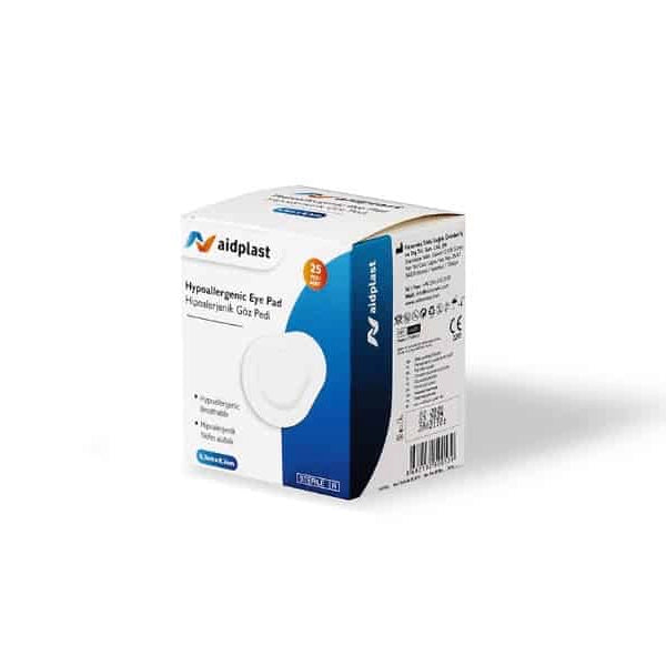 Aidplast Sterile Hypoallergenic Eye Pad 5cm X 6.2cm (25ps) 