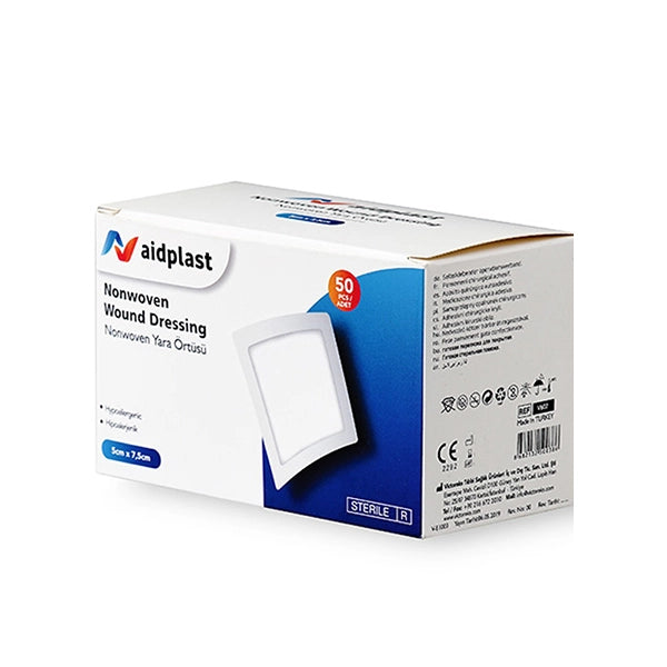 Aidplast Sterile Nonwoven Wound Dressing Plaster 5 X 7.5 Cm 50's