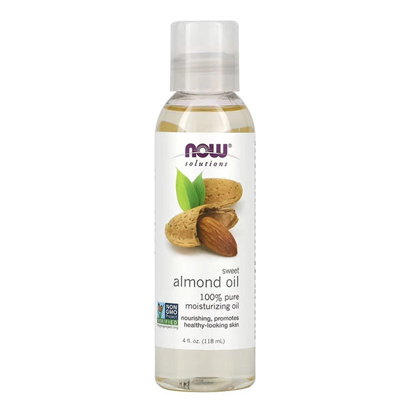 now almond oil 100 natural 118ml - moisturizing oil - Now