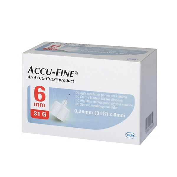 Accu Fine Pen Needle 31g 0.25x6mm 100's