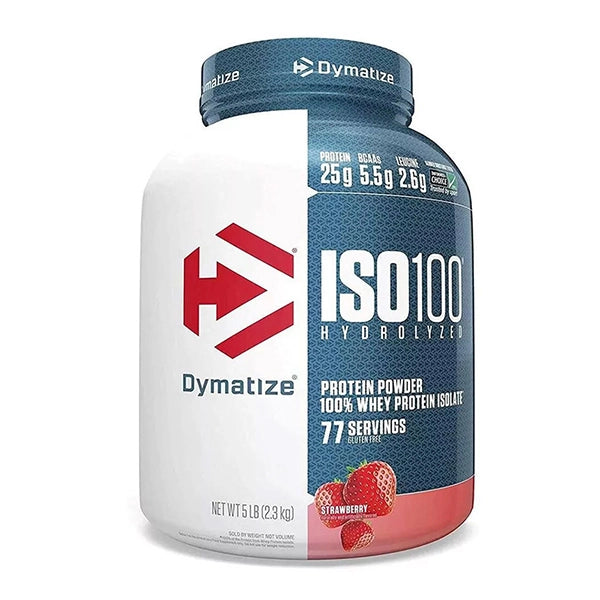 Dymatize Iso 100 Hydrolized Strawberry 5 Lbs - Muscle Recovery - Dymatize