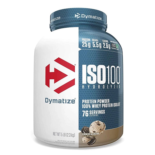 Dymatize Iso 100  Cookies &amp;amp;cream 5 Lbs - Muscle Recovery - Dymatize