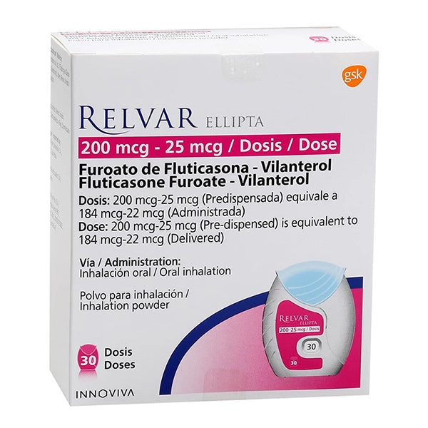 Relvar Ellipta 200/25 Mcg 30 D