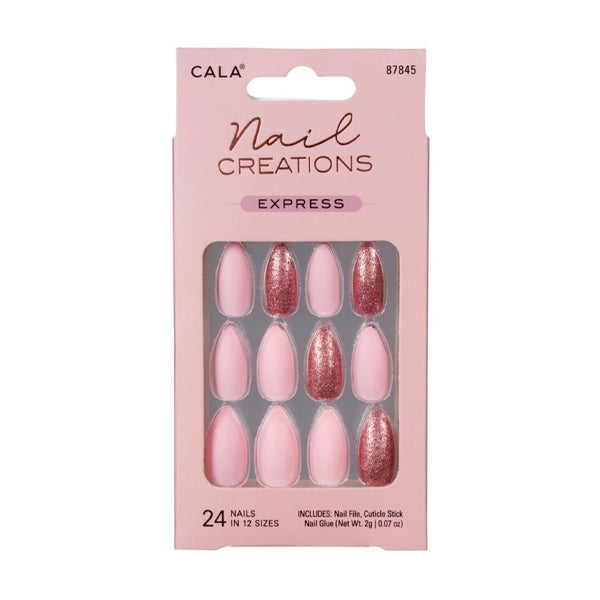 Cala Creations Express Mat Pink Nail Kit 24 Pcs