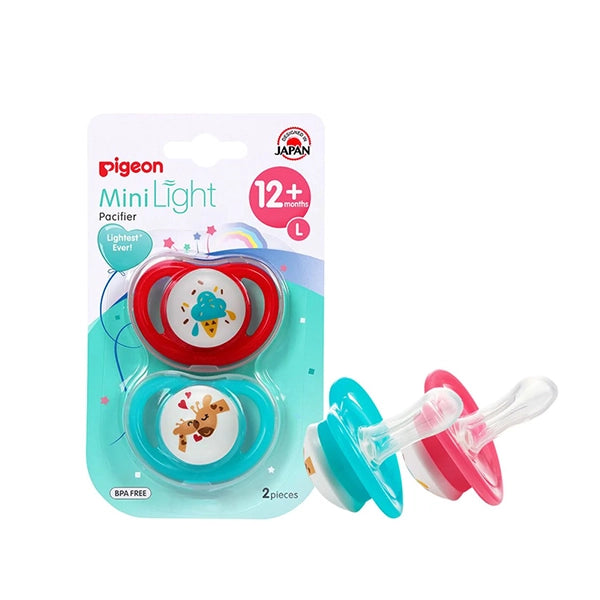 Pigeon Minilight Double Pacifier Ice Cream &amp; Giraffe 12+ M