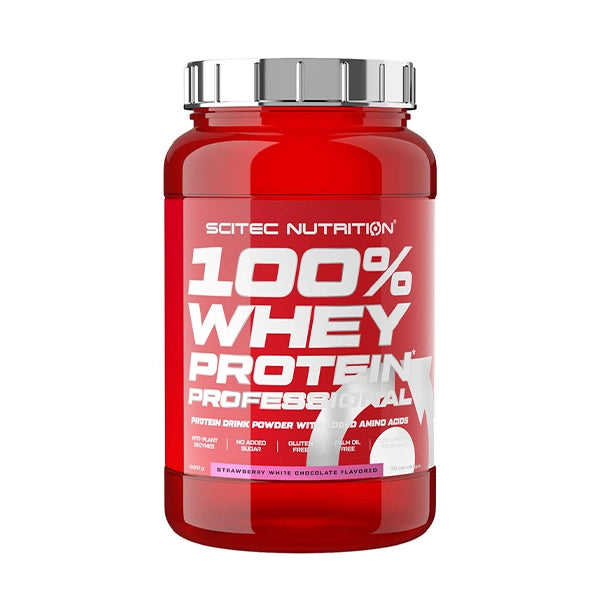 Scitec Nutrition 100% Whey Protein Professional Strawberry White Chocolate Powder 920g - Muscle Recovery - Scitec Nutrition