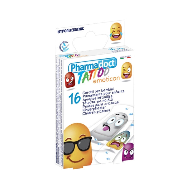Pharmadoct 16 Tattoo Emoticons Children Plasters