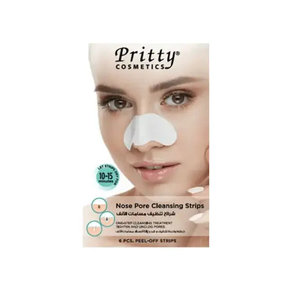 pritty nose pore cleansing strips 10-15mins 6's pcs
