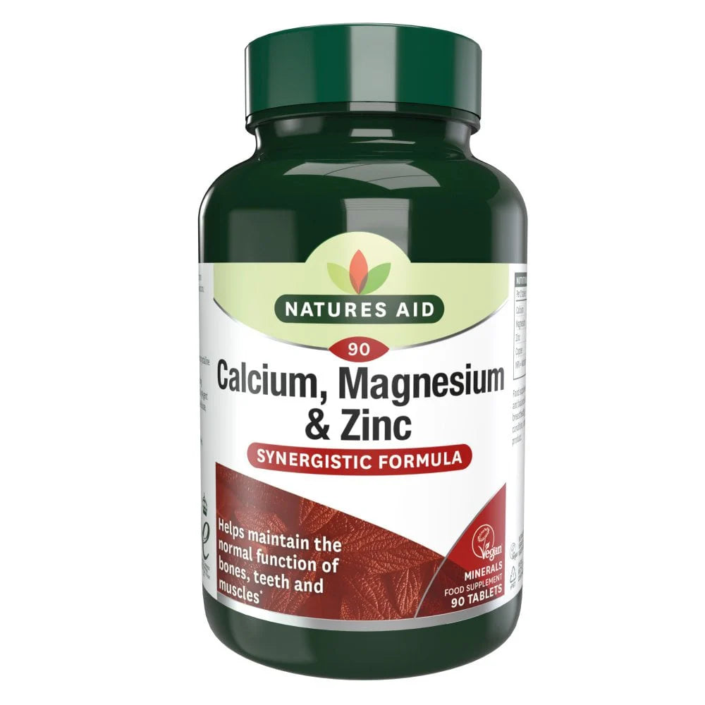Natures Aid Calcium, Magnesium &amp; Zinc Tab 90's