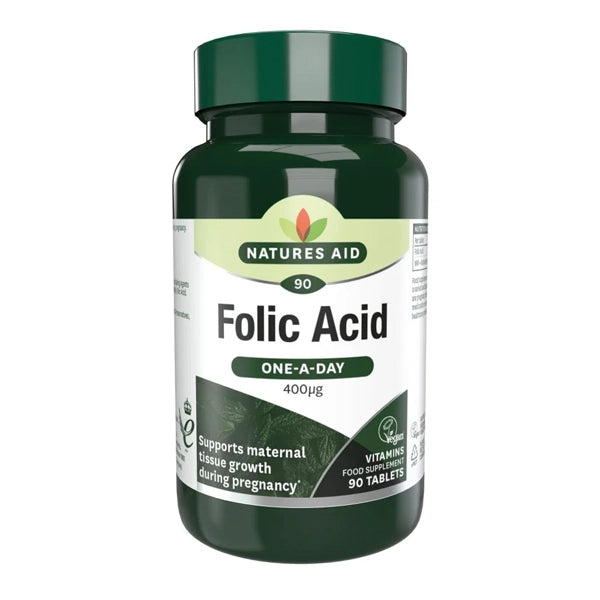 Natures Aid Folic Acid 400mg Tab 90's