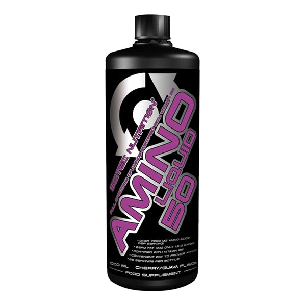 Scitec Nutrition Amino Liquid 50 Cherry &amp;amp; Guava Flavour 1000ml - Muscle Recovery - Scitec Nutrition