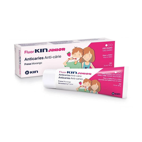 Kin Fluor Junior Gel Strawberry + 6 Years 75ml