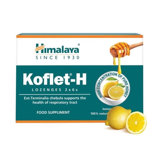 Himalaya Koflet H Lozenges With Lemon 12 Pcs
