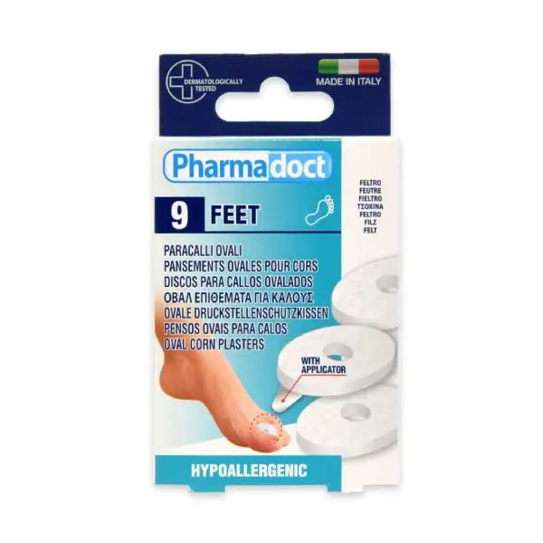 es pharmadoct corn plasters oval latex 9's 