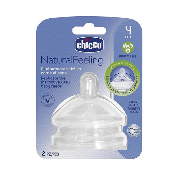 Chicco Natural Feeling Teats 2 Pcs  4+ M