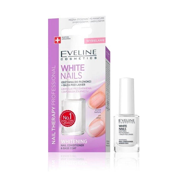 Eveline Whitening Nail Conditioner &amp; Base Coat 12ml