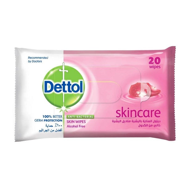 Dettol Skincare Anti Bacterial Wipes 20 Pieces