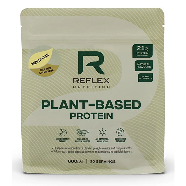 Reflex Nutrition Plant Based Protein Vanilla Bean 600g - wellness - Reflex Nutrition