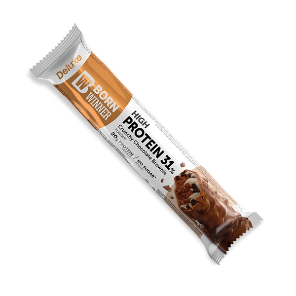 Born Winner Deluxe Protein Bar Crunchy Chocolate Brownie 64gm - muscle recovery - Born Winner