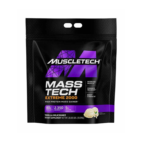muscletech mass tech extreme 2000 vanilla milkshake 20 lbs - weight gain - Muscletech - weight gain - Muscletech