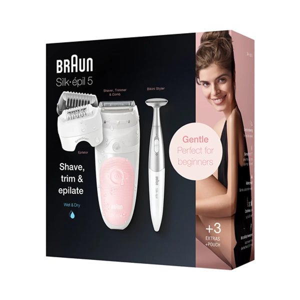 Braun Silkepil 5 +4 Extras + Pouch