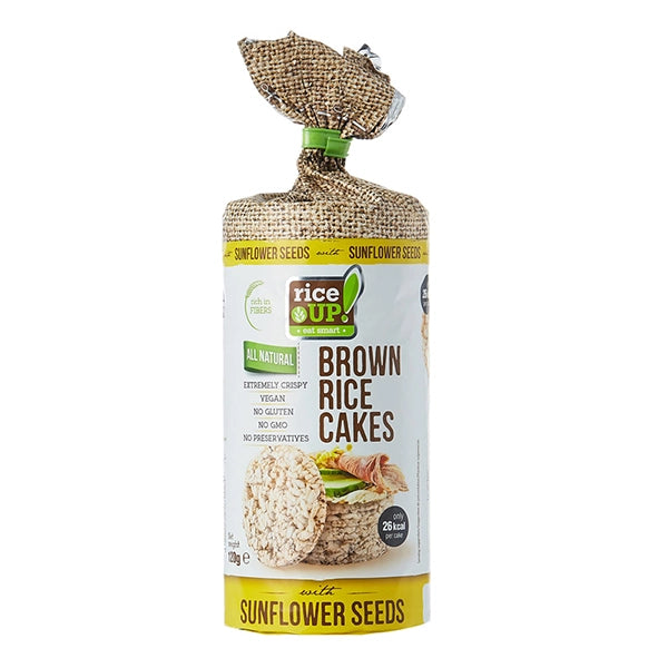 Rice Up Whole Grain 120gm Rice Cakes W/sunflower Seeds - Energy Boost - Rice Up