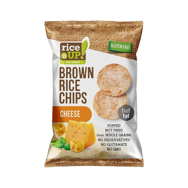 Rice Up Whole Grain 60gm Rice Chips Cheese - healthy snacks - Rice Up