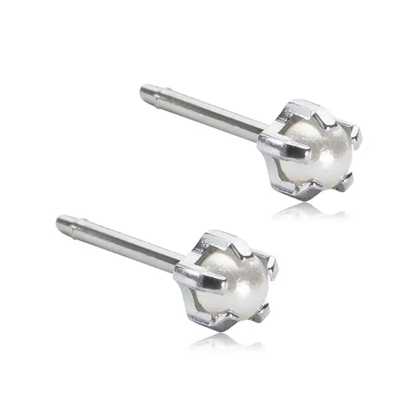 Blomdahl St Tiffany Pearl 4 Mm, White 