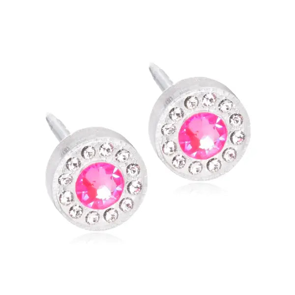 Blomdahl Mp Brilli Halo 6 Mm, Lig Rose/crystal 