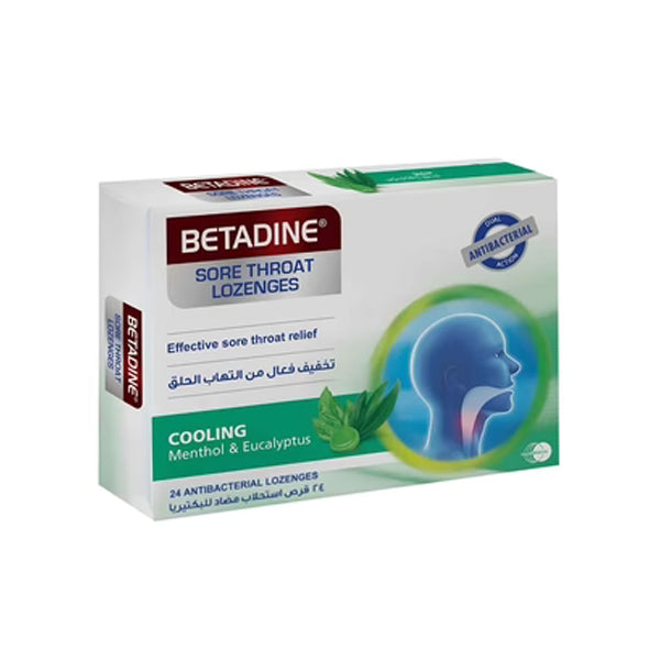 Betadine Sore Throat Lozenges Menthol 24 Pcs