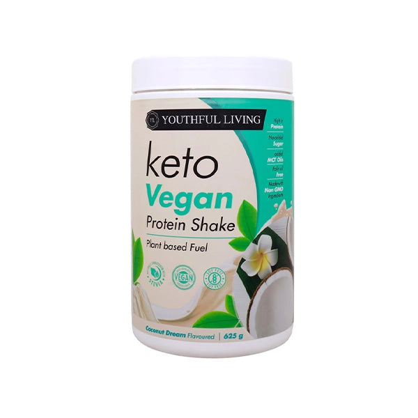 Youthful Living Keto Vegan Protein Shake With Coconut Dream Flavoured 625g - Meal Replacement - Youthful