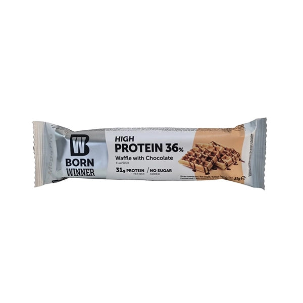 Born Winner Mega Protein Waffle With Chocolate 85g - fitness snack - Born Winner