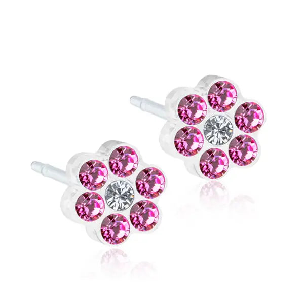 blomdahl ear piercing daisy 5mm rose/crystal