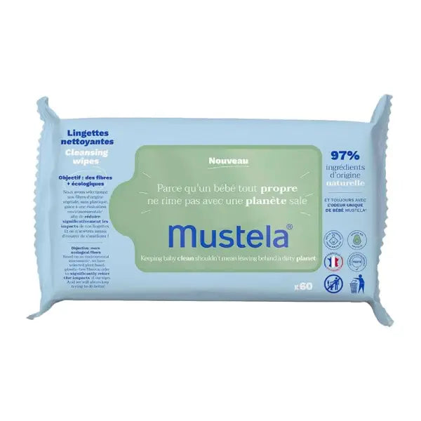 mustela cleansing wipes 60's
