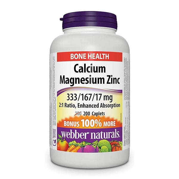 Webber Naturals Cal-mg-zn 200 Cap