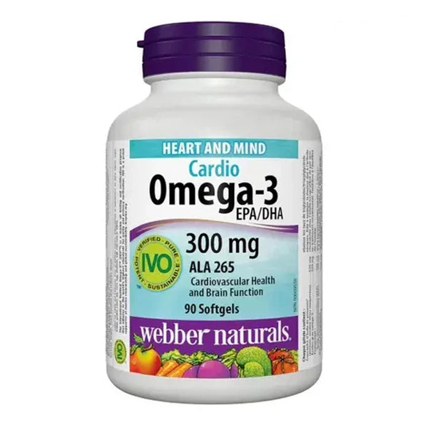 Webber Naturals Cardio Omega 3  300 Mg  90 Softgels