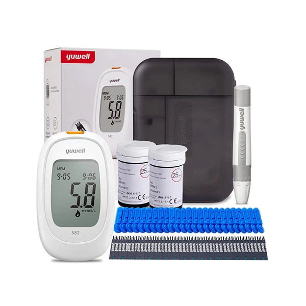 yuwell blood sugar machine 100 strips 100 lancets - Accurate Glucose Reading - Yuwell