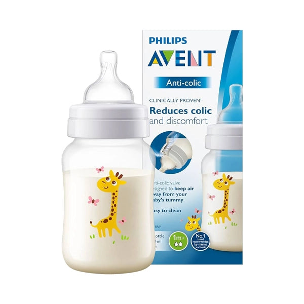avent anti colic bottle giraffe 260 ml 1m - baby bottle - Philips