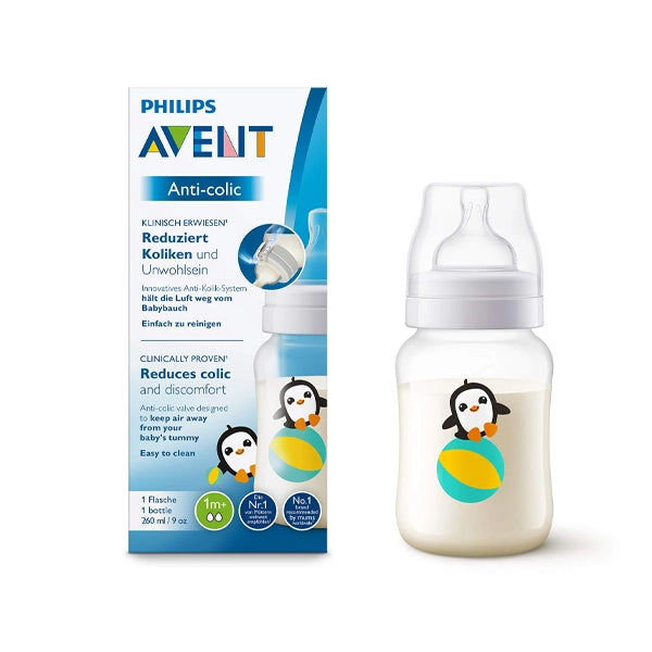 Philips Avent Anti Colic Bottle Penguin 260 Ml 1+m