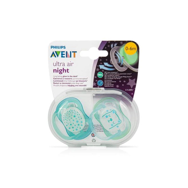 Philips Avent Ultra Night Soother 2 Pcs 0-6m