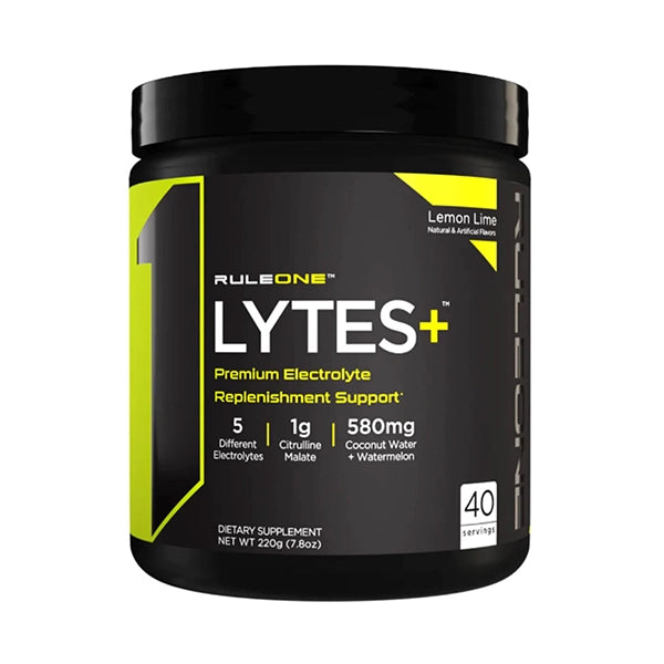 Rule One Proteins Lytes+ Premium Electrolyte Lemon Lime 40 Servings - Hydration - Rule One Proteins