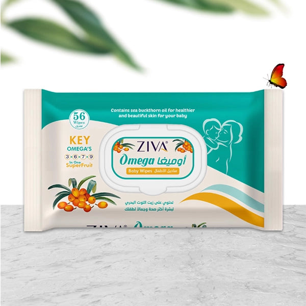 Ziva Omega Baby Wipes 56's